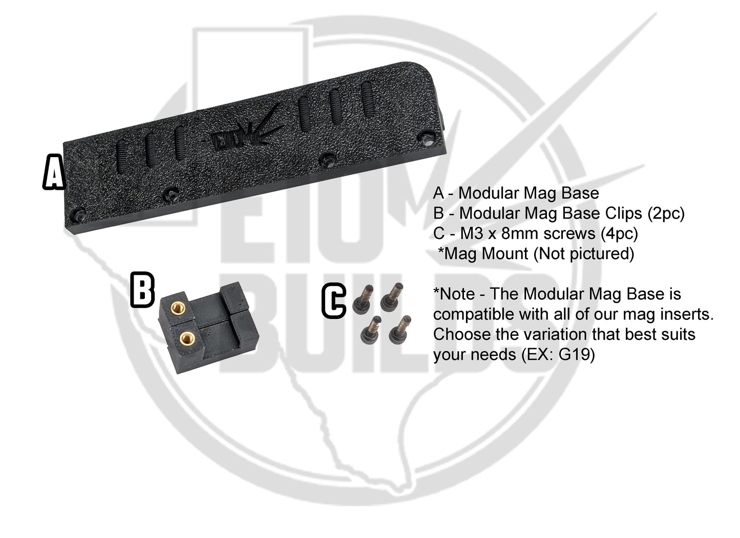 E10BUILDS FORD F150 (2015-2020, +Raptor) & Super Duty (2017-2022) - Modular Armrest Magazine Mount