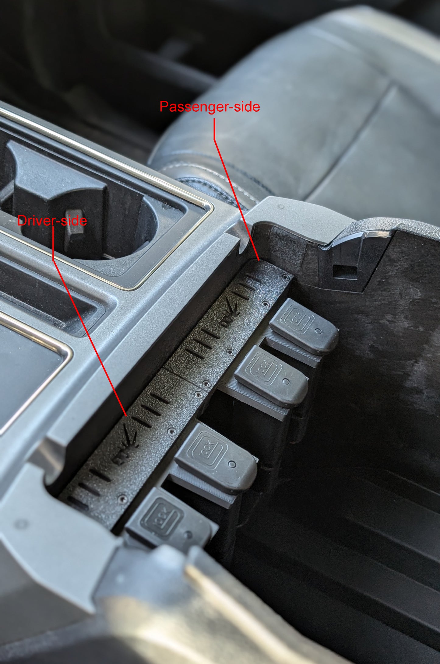 E10BUILDS FORD F150 (2015-2020, +Raptor) & Super Duty (2017-2022) - Modular Armrest Magazine Mount